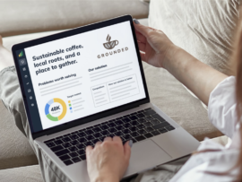 woman looking at laptop